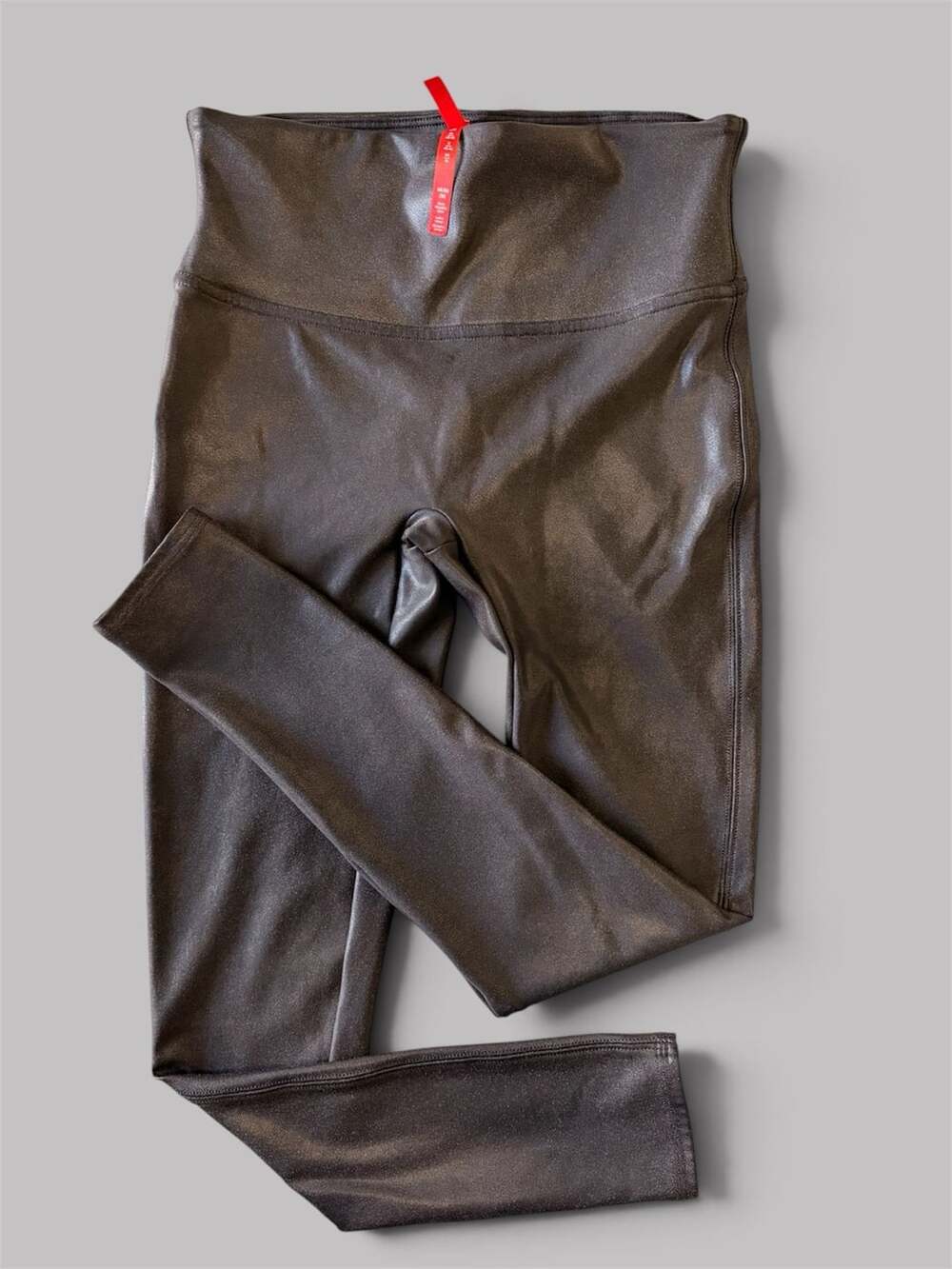 Spanx Faux Leather Leggings Size M Petite Black